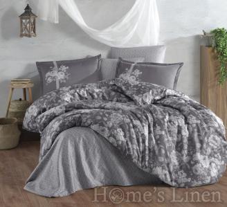 Copy of Copy of Copy of Copy of Copy of Copy of Copy of Copy of Bed Linen set cotton sateen, 100% cotton "Marsela" V6 Dark Brown, MIKA