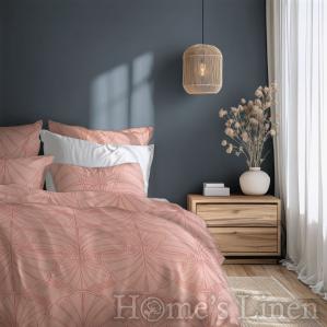 Спален комплект без долен чаршаф памучен сатен, 100% памук "РОЗОВ ПЯСЪК"