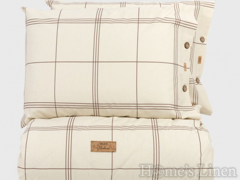 Спален комплект без долен чаршаф от 100% суров памук "Квадрати", Natural Collection Спален комплект без долен чаршаф от 100% суров памук "Квадрати", Natural Collection