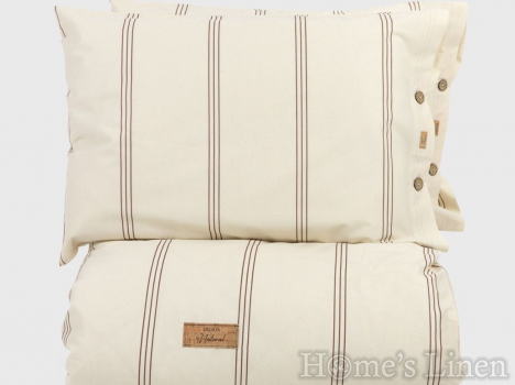 Спален комплект без долен чаршаф от 100% суров памук "Линии", Natural Collection Спален комплект без долен чаршаф от 100% суров памук "Линии", Natural Collection