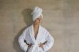 Premium unisex bathrobe 100% Cotton "Supreme" White, Christy