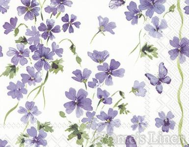 Дизайнерски салфетки на малки лилави цветя 20бр "Purple Spring", IHR