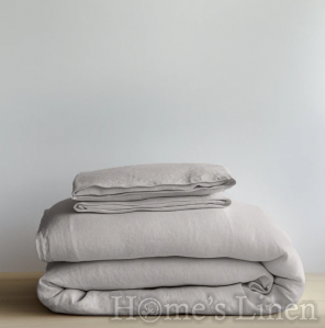 Плик за завивка от 100% Френски пран лен 185гр/кв.м. "Каменно сиво", Natural Linens Collection