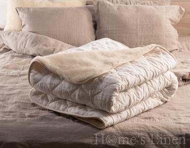 Всесезонна вълнена олекотена завивка с лен и пълнеж от 100% мерино вълна "Wool&Linen"