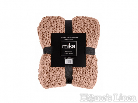 Одеяло с едра плетка "Pink", Chuncky Knitted Collection, Mika Одеяло с едра плетка "Pink", Chuncky Knitted Collection, Mika