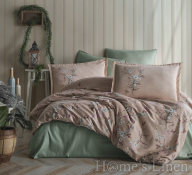 Спален комплект памучен сатен, 100% памук "Barleta", V1 Beige