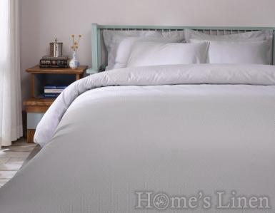 Luxury Bed Linen Set, 100% Pima cotton jacquard "Savio" Silver, Valeron