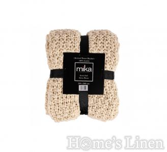 Одеяло с едра плетка "Beige", Chuncky Knitted Collection, Mika