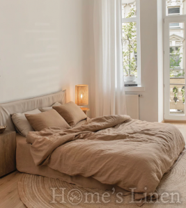 Спален комплект от 100% Френски пран лен 185гр/кв.м. "Бадем", Natural Linens Collection