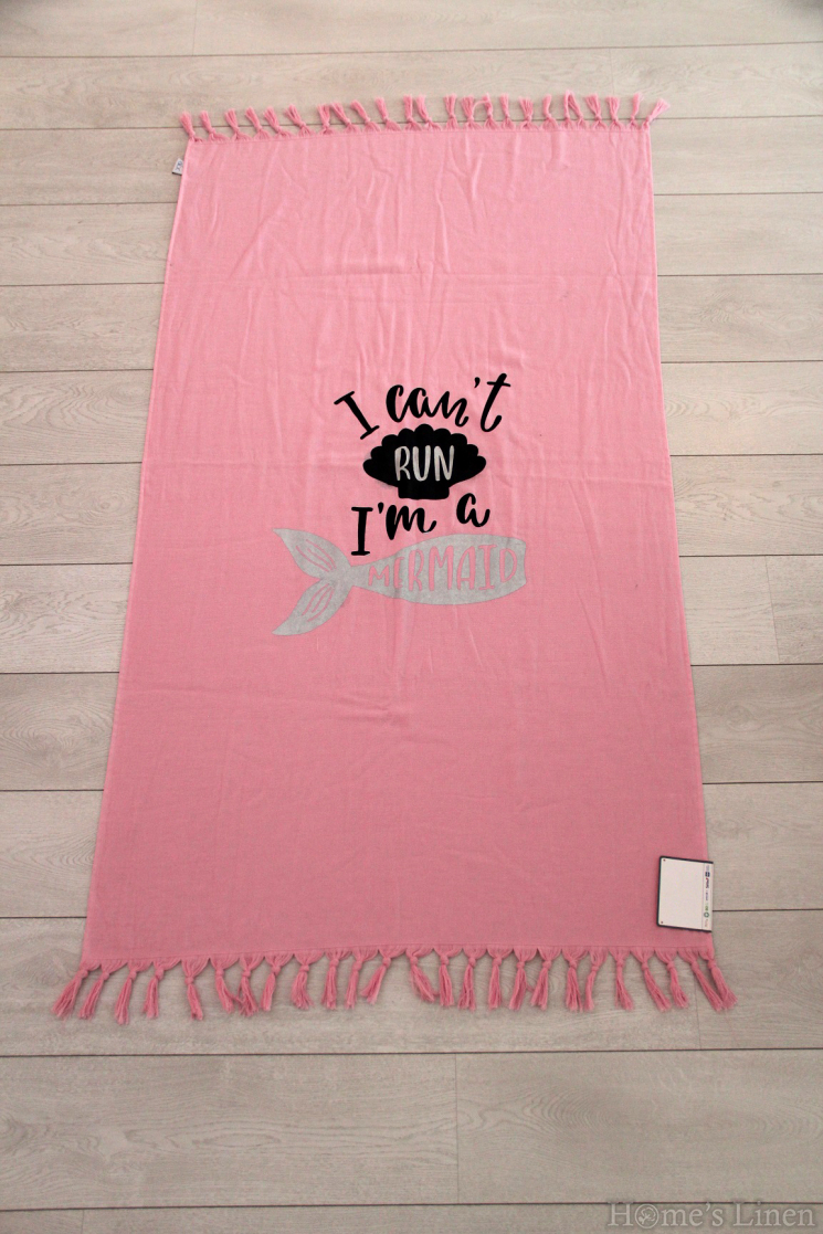 Плажна кърпа 100% памук с ресни "Summer", Mika Beach Collection