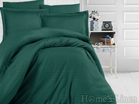 Спален комплект памучен сатен-райе, 100% памук "Uni" - различни цветове