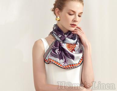 Луксозен шал от естествена коприна "Rosa Pulvere", EM&EVE