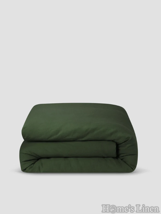 Долен чаршаф с ластик 100% Френски пран лен 185гр/кв.м. "Гора", Natural Linens Collection