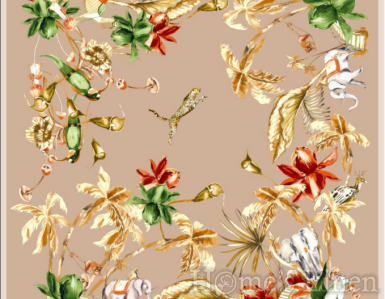 Луксозен шал от естествена коприна "Saltare florum", EM&EVE