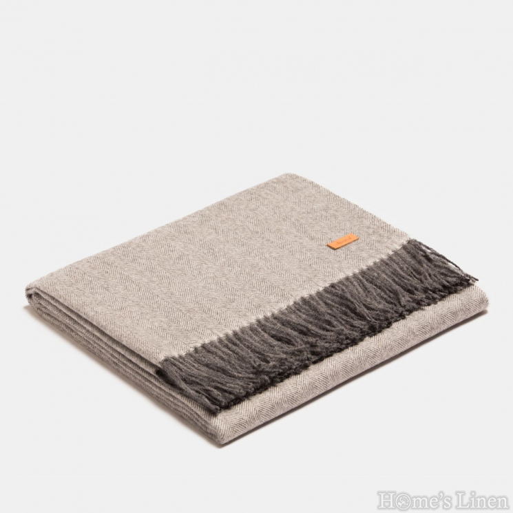 Luxury Plaid 100% Alpaca Wool "Exclusive Fishbone"