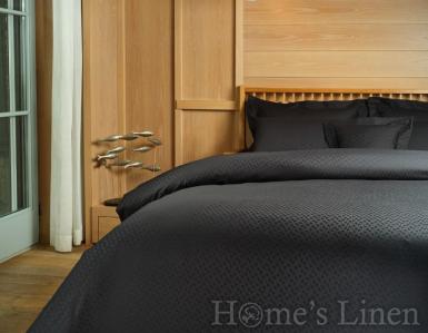Luxury Bed Linen Set, 100% Pima cotton jacquard "Alexi" Black, Valeron