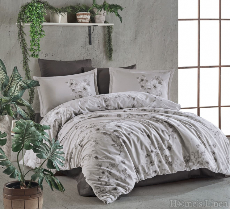 Спален комплект памучен сатен, 100% памук "Paredes", V1 Beige