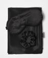 Подаръчен комплект от 3 части естествена коприна Mulberry Collection 19 Momme 6A Grade "Experience Silk" Black
