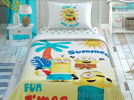 Детски спален комплект 100% памук "Minion Summer" Детски спален комплект 100% памук "Minion Summer"