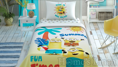 Детски спален комплект 100% памук "Minion Summer"