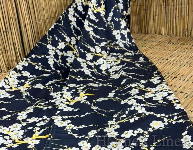 Спален комплект памучен сатен, 100% сиво на цветя "Японска градина" , Classic Collection