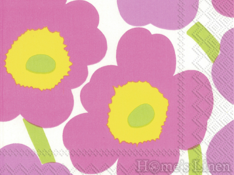 Дизайнерски салфетки на стилизирани цветя 20бр "Unikko" Marimekko, IHR - различни цветове