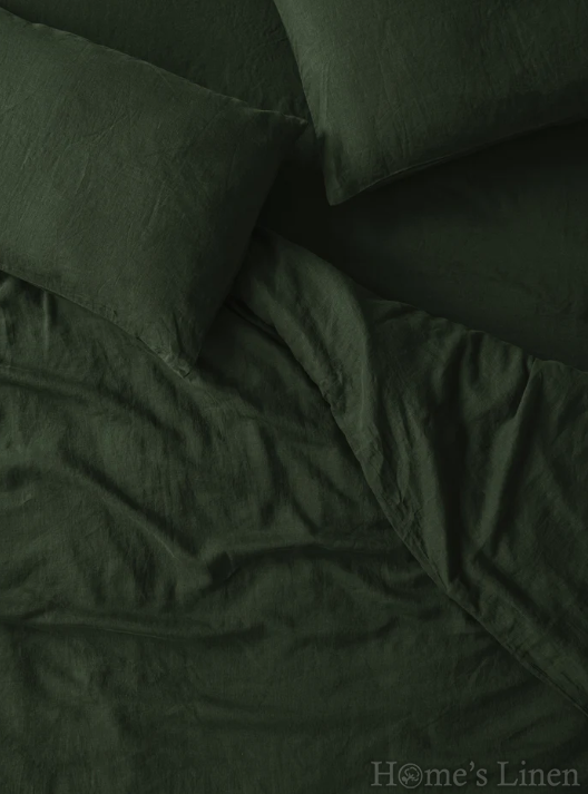 Калъфка за възглавница 100% Френски пран лен 185гр/кв.м. "Гора", Natural Linens Collection