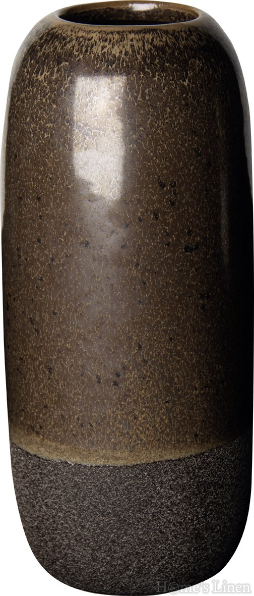 Керамична декоративна ваза в кафяво 20см, IHR