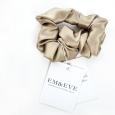 Hairband 100% Natural Silk, Standard size, Style "Scrunchie" Beige