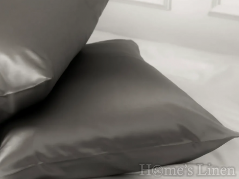 Комплект от 2бр. двулицеви калъфки за възглавница от естествена коприна от копринени буби Double Silk Style, Royal Silk Mulberry Collection 22 Momme 6A Grade, Dark Grey Комплект от 2бр. двулицеви калъфки за възглавница от естествена коприна от копринени буби Double Silk Style, Royal Silk Mulberry Collection 22 Momme 6A Grade, Dark Grey