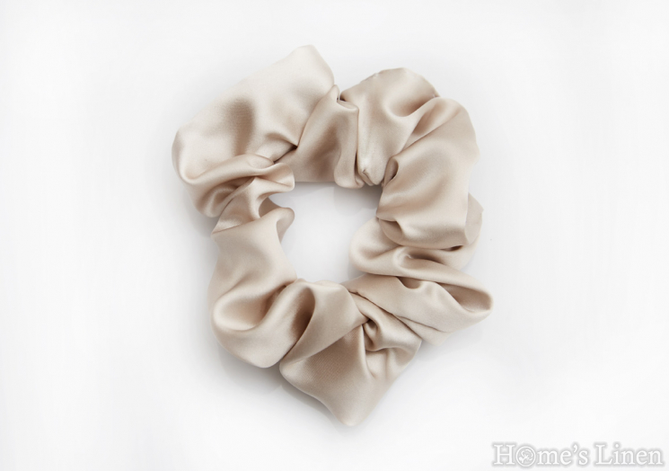 Scrunchie 100% Natural Silk, Standard size "Nude", EM&EVE
